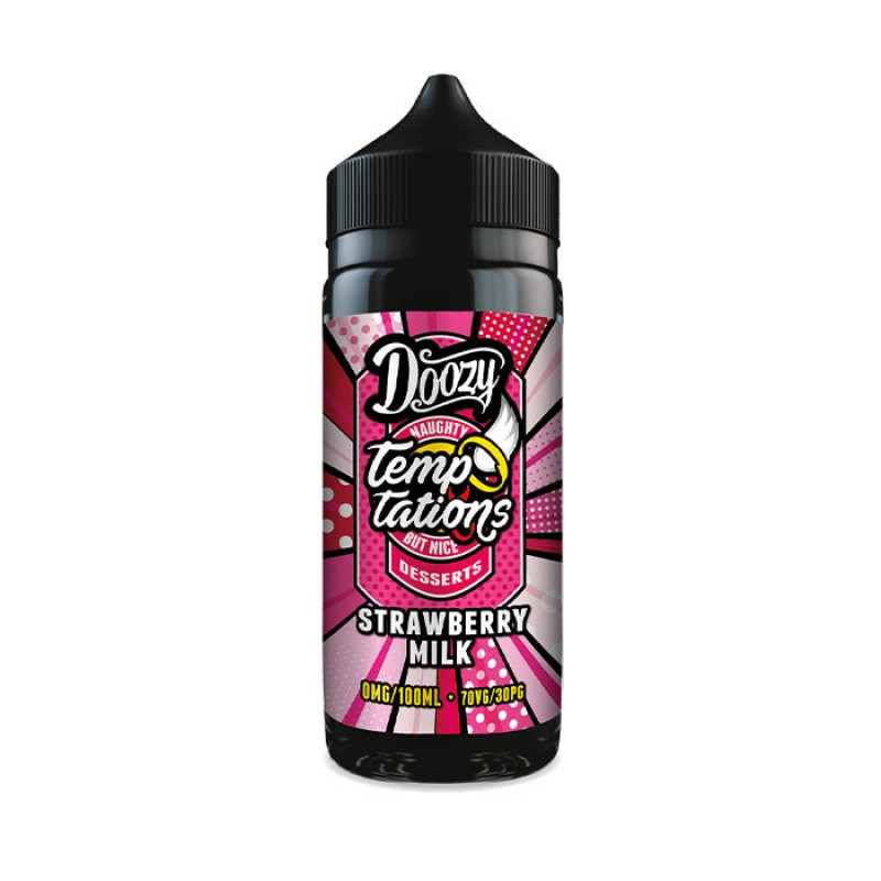 Doozy Vape Temptations Strawberry Milk 100ml Short...