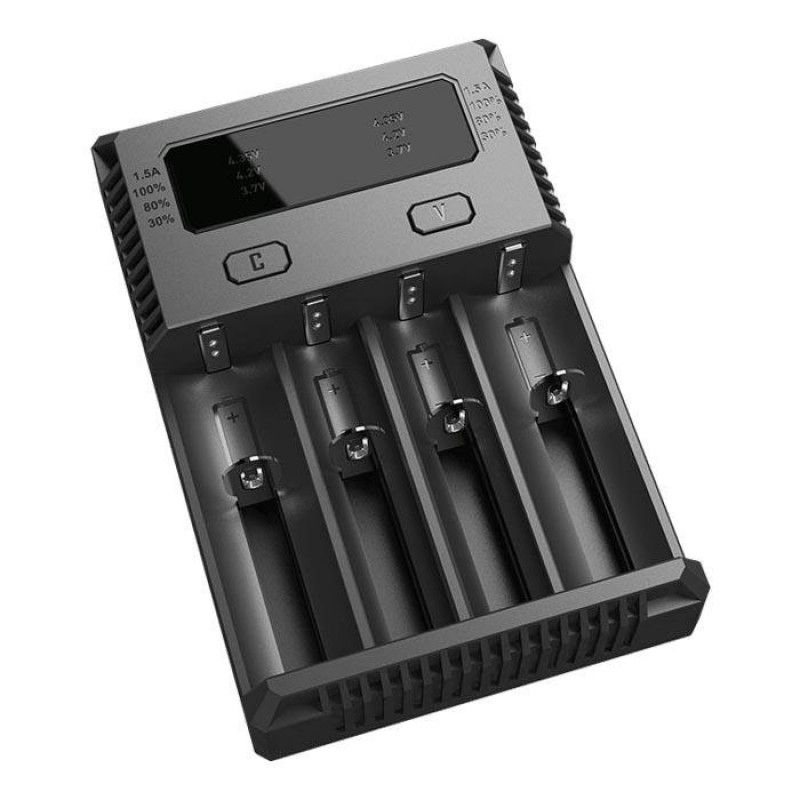 Nitecore Intellicharger i4 Charger and 4 18650 Battery Bundle