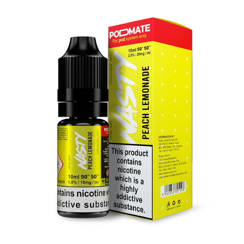 Nasty Juice PodMate Peach Lemonade 10ml Nicotine S...