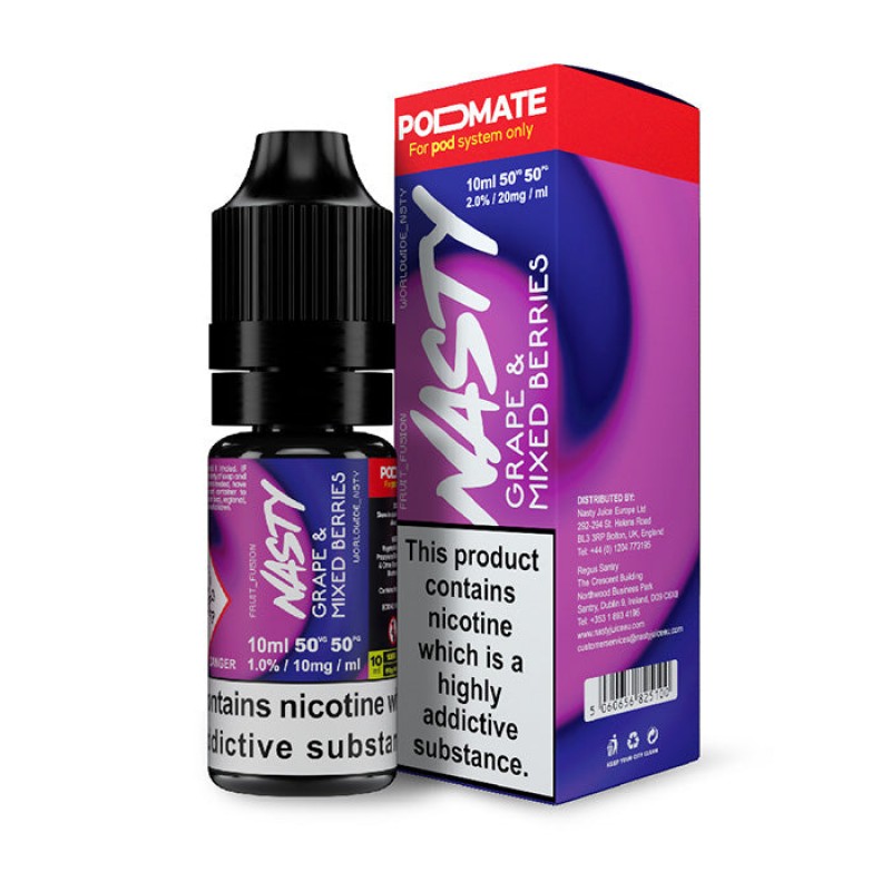 Nasty Juice PodMate Grape & Mixed Berries 10ml...