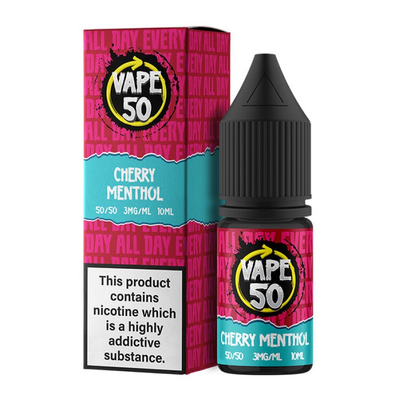 Vape 50 Cherry Menthol 10ml E-Liquid