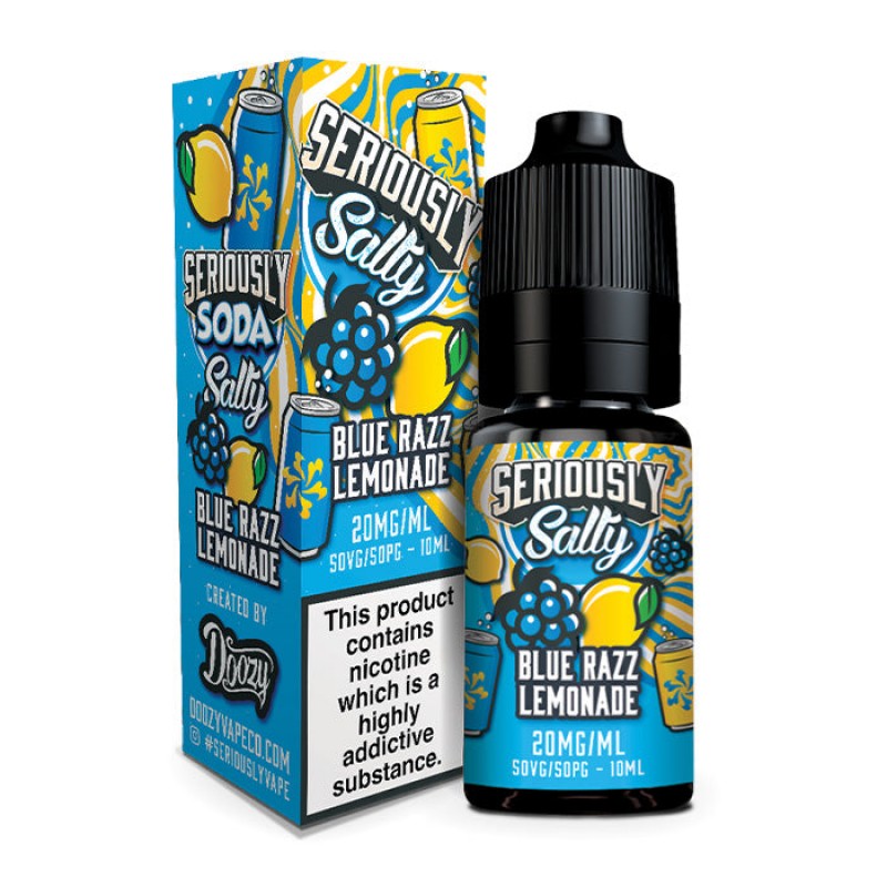 Seriously Salty Soda Blue Razz Lemonade | 10ml Nic Salt