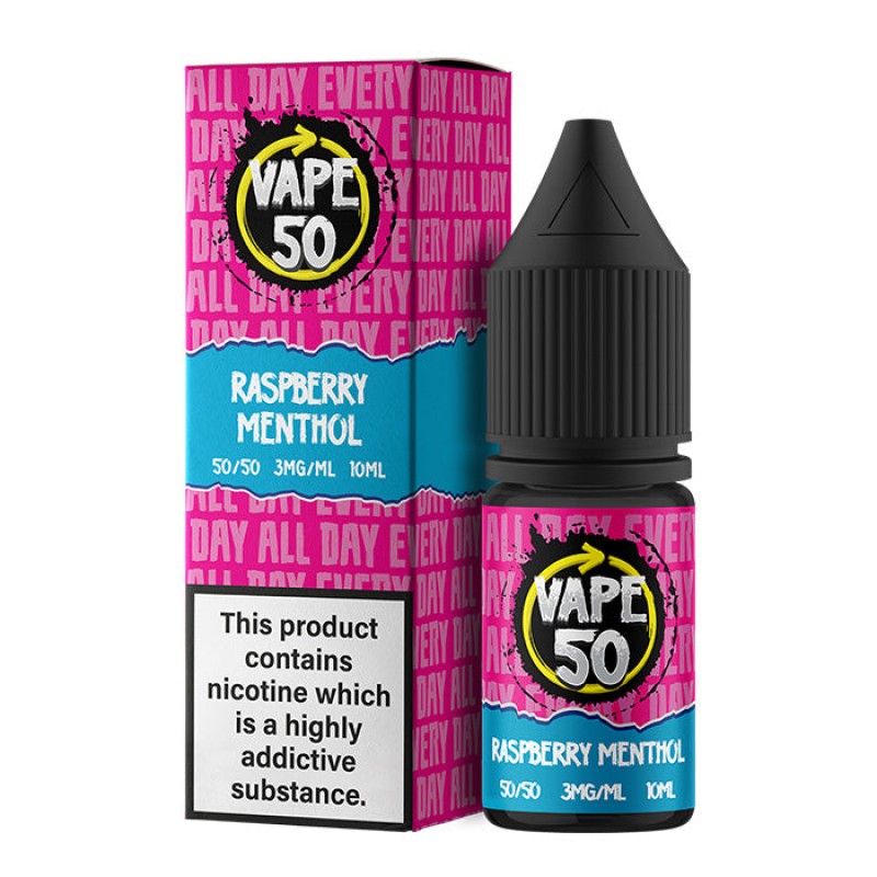 Vape 50 Raspberry Menthol 10ml E-Liquid