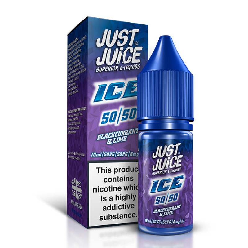 Just Juice Ice Range Blackcurrant & Lime | 10ml E-Liquid