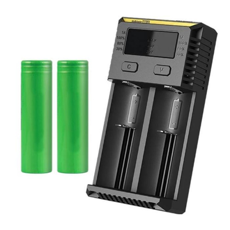 Nitecore New i2 Battery Charger Bundle - With 2 x 18650 Batteries