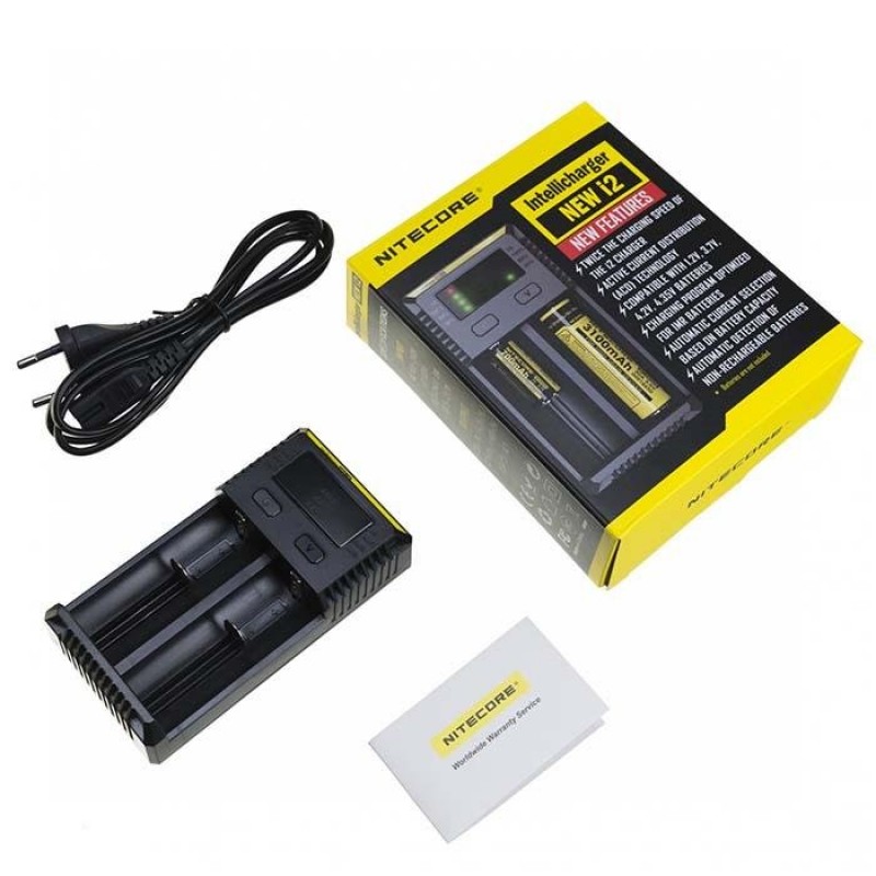 Nitecore New i2 Battery Charger Bundle - With 2 x 18650 Batteries