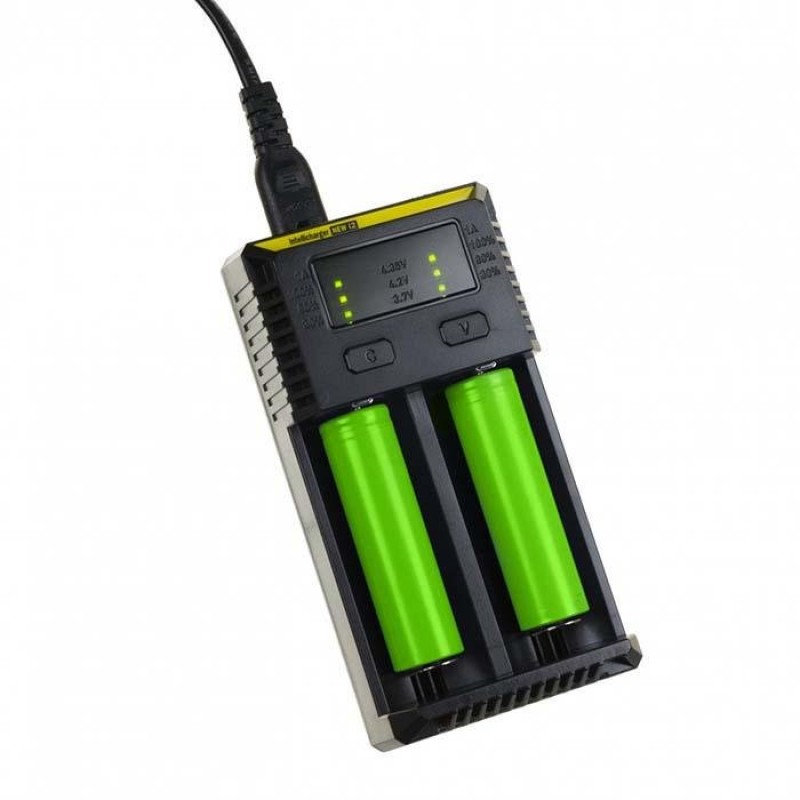 Nitecore New i2 Battery Charger Bundle - With 2 x 18650 Batteries