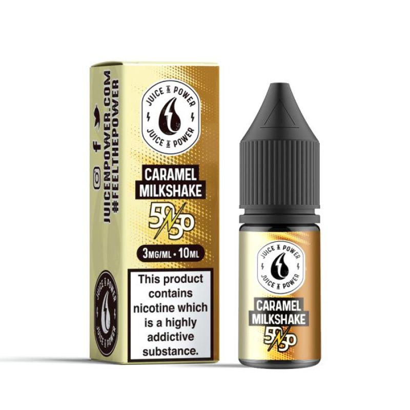 Juice N Power 50/50 Caramel Milkshake Salt 10ml