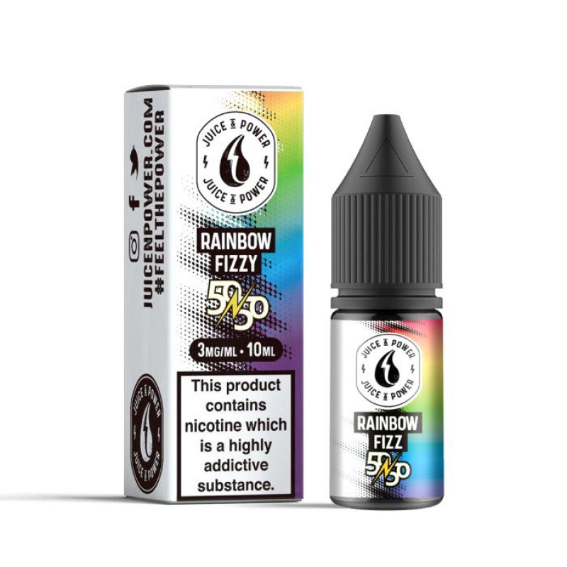 Juice N Power 50/50 Rainbow Fizz | 10ml E-Liquid