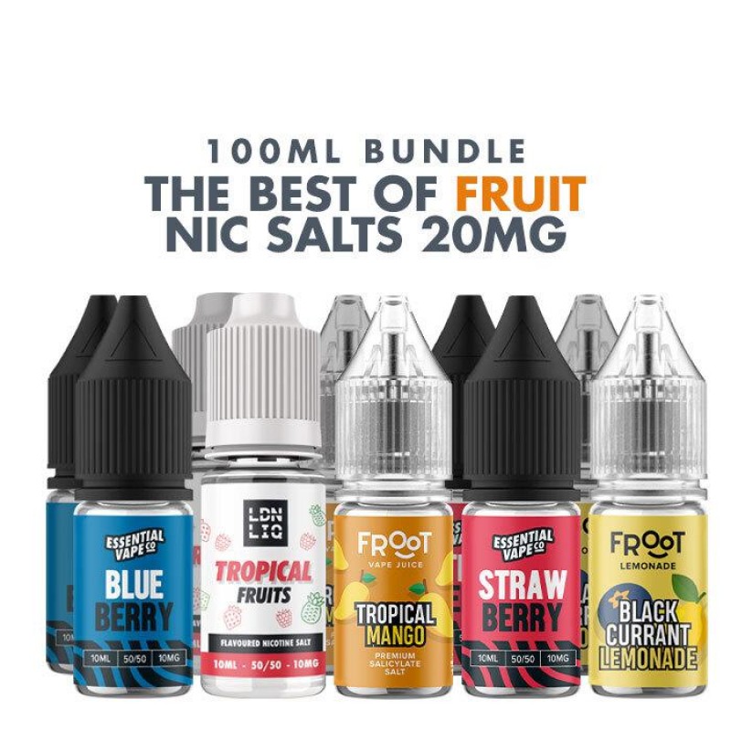 Best Fruit E-Liquids 10 x 10ml Nic Salt Bundle - 2...