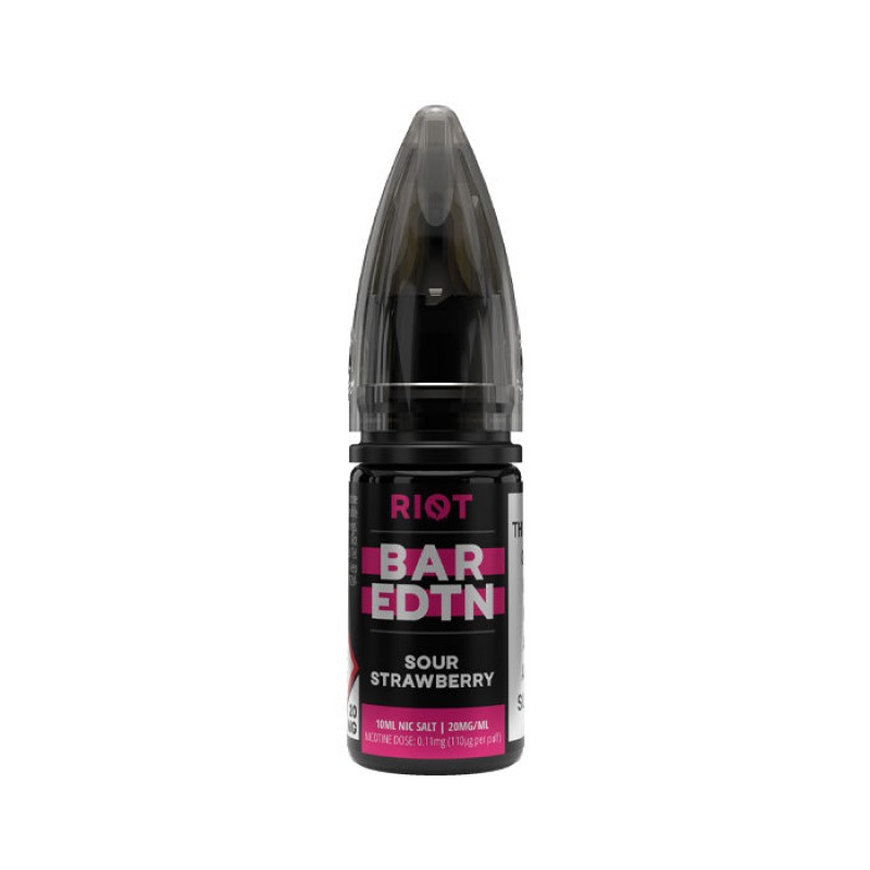 Riot Squad BAR EDTN Sour Strawberry 10ml Nic Salt ...