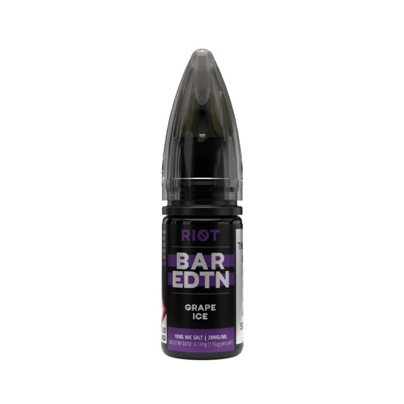 Riot Squad BAR EDTN Grape Ice 10ml Nic Salt E-Liquid