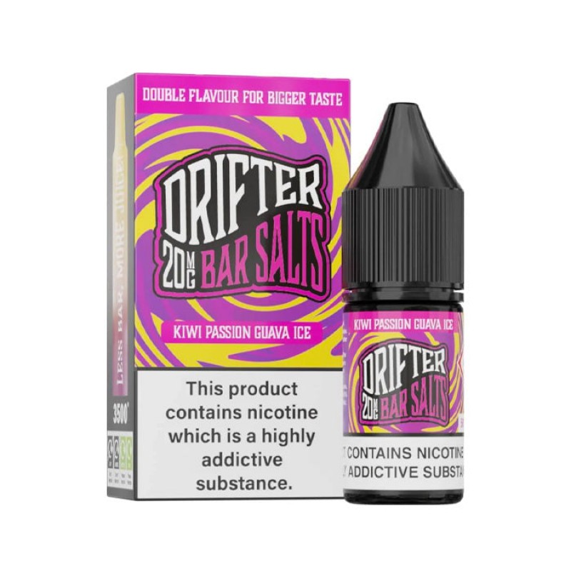 Drifter Bar Salt Kiwi Passion Guava Ice 10ml Nic S...