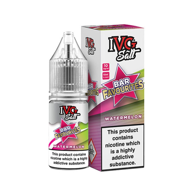 IVG Bar Favourites Watermelon 10ml Nic Salt E-Liqu...