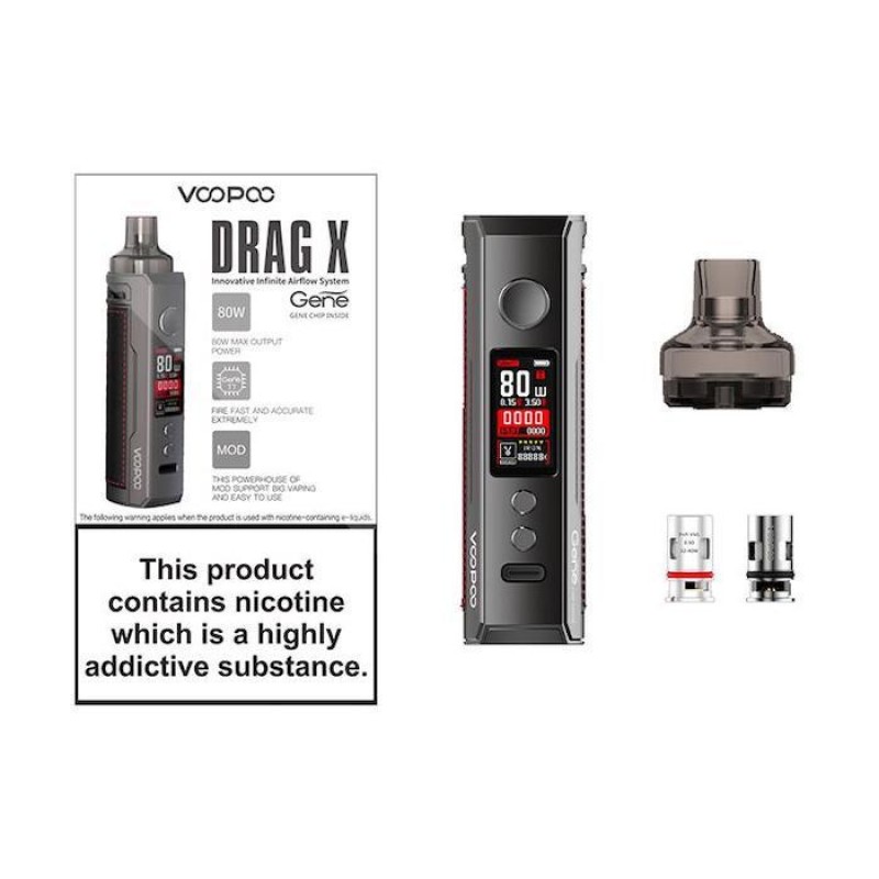 VooPoo Drag X Mod 80W Pod Kit - Vape Kits