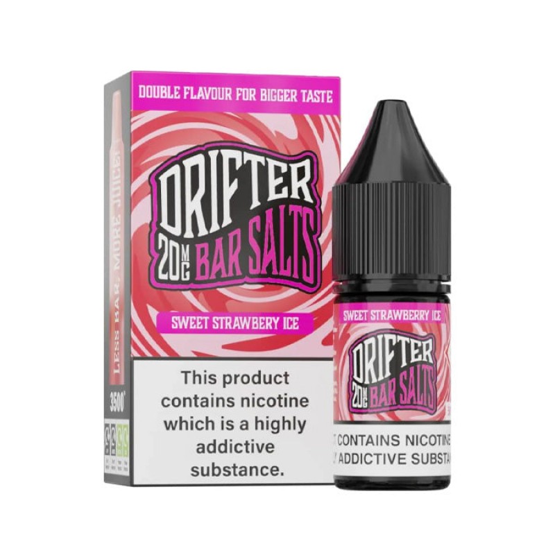 Drifter Bar Salt Sweet Strawberry Ice 10ml Nic Sal...