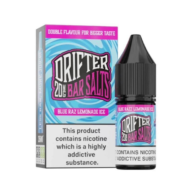 Drifter Bar Salt Blue Razz Lemonade Ice 10ml Nic S...