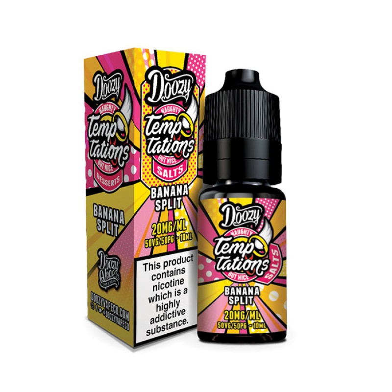 Doozy Vape Temptations Banana Split 10ml Nic Salt ...