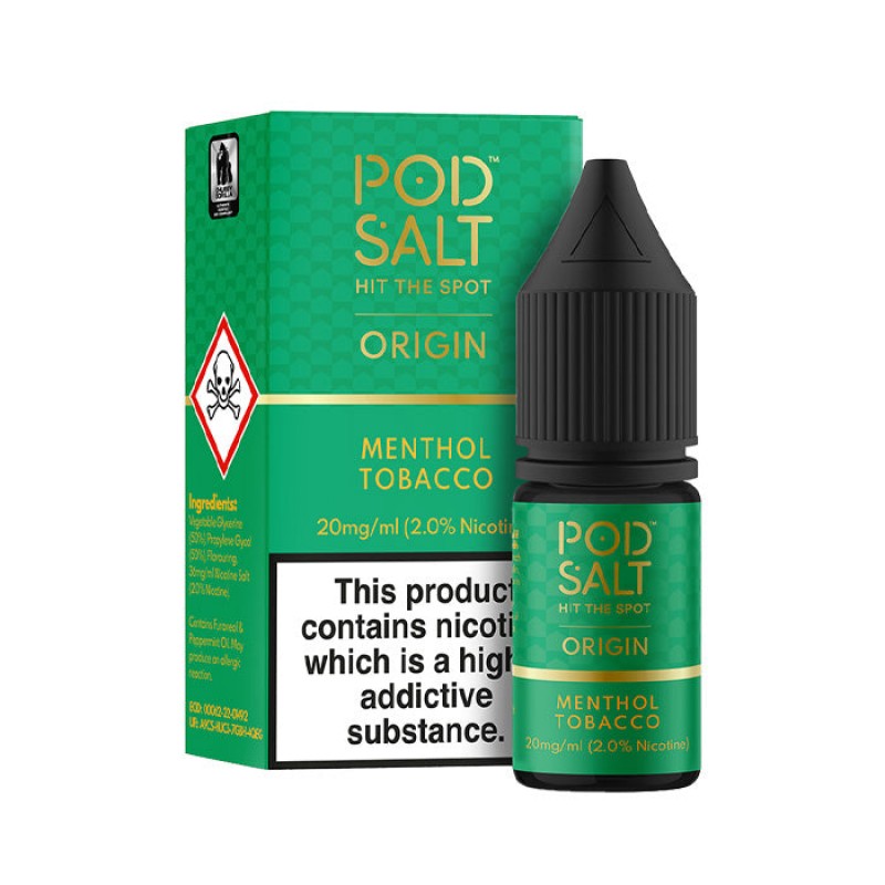 Pod Salt Origin Menthol Tobacco 10ml Nicotine Salt...