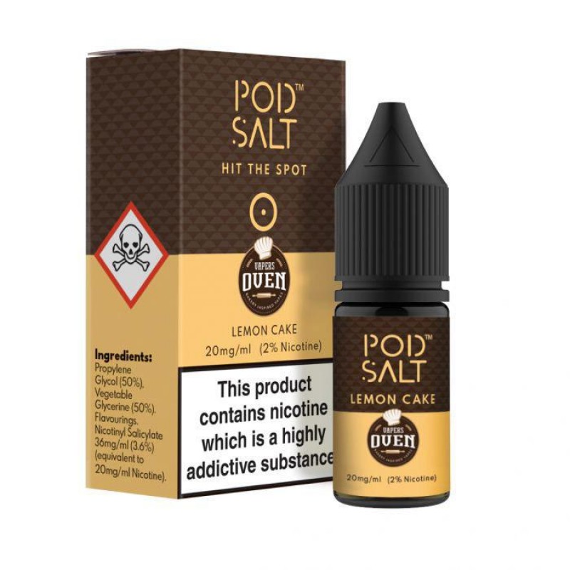 Pod Salt & Vape Oven Lemon Cake 10ml Nic Salt ...