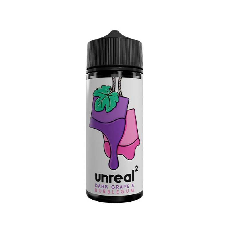 Unreal 2 Dark Grape & Bubblegum 100ml Shortfil...