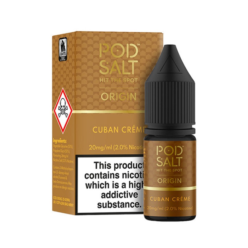 Pod Salt Origin Cuban Creme 10ml Nicotine Salt E-L...