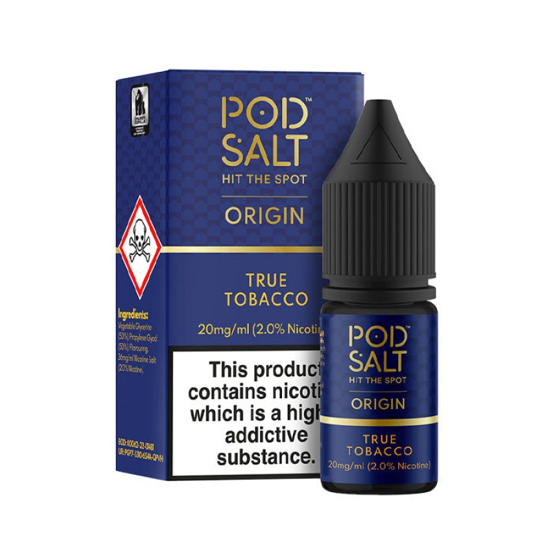 Pod Salt Origin True Tobacco 10ml Nicotine Salt E-...