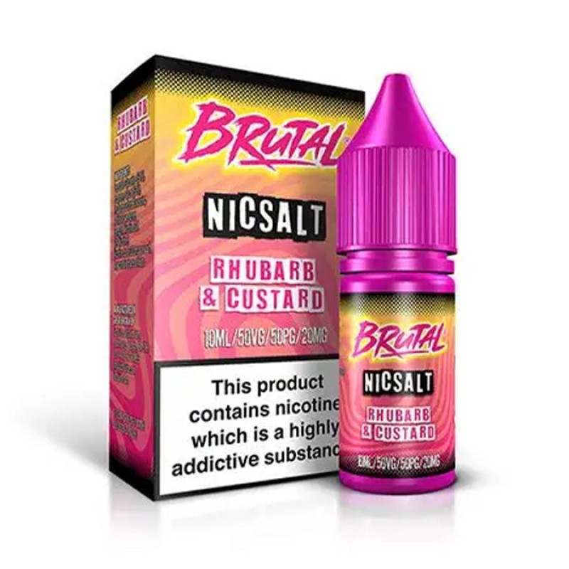 Brutal Rhubarb & Custard 10ml Nic Salt E-Liqui...