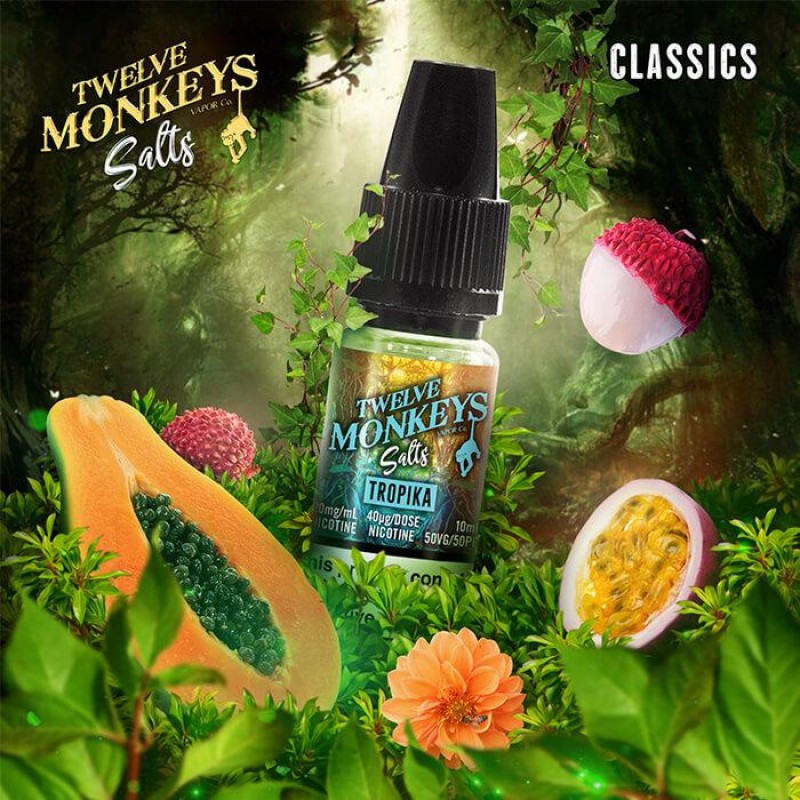 Twelve Monkeys Salts Tropika | Vape Juice | Next Day Delivery