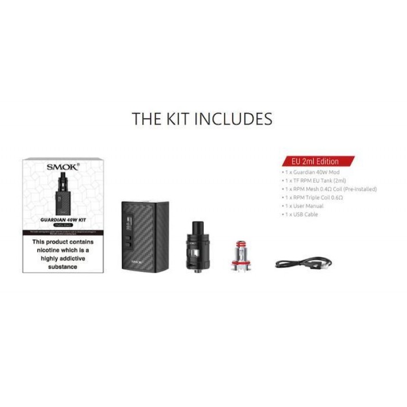 Smok Guardian 40W Kit - TF RPM EU Tank - Free E-Liquid & UK Delivery