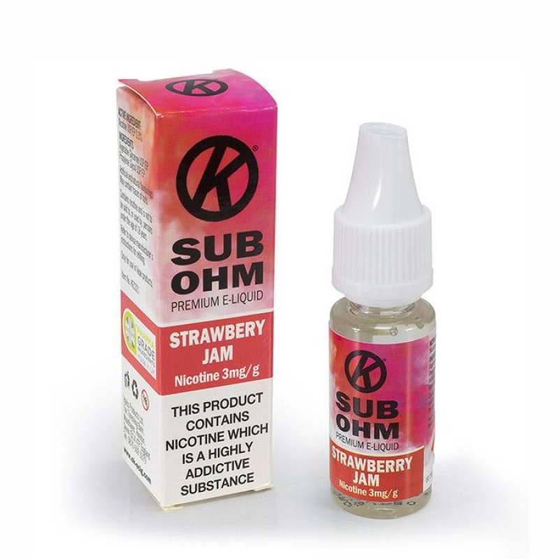 OK Sub Ohm E-Liquid - Strawberry Jam 10ml