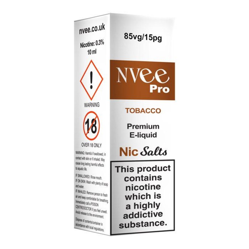 NVee Pro - Tobacco 10ml E-Liquid | FREE DELIVERY