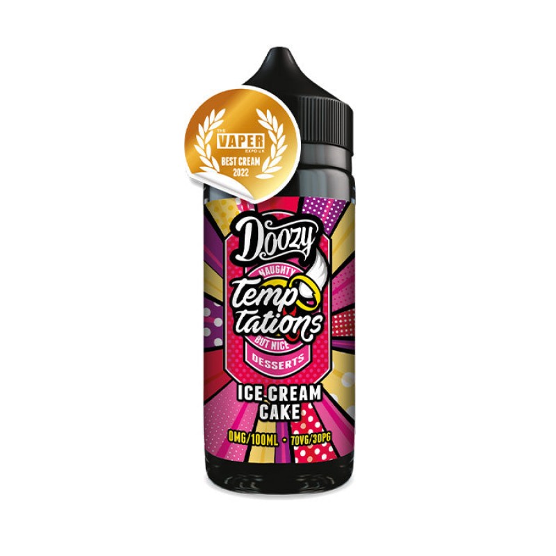 Doozy Vape Temptations Ice Cream Cake 100ml Shortf...