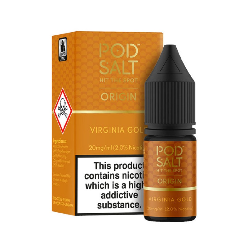 Pod Salt Origin Virginia Gold 10ml Nicotine Salt E...