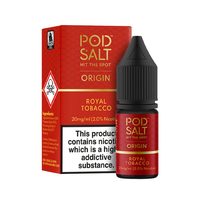 Pod Salt Origin Royal Tobacco 10ml Nicotine Salt E-Liquid