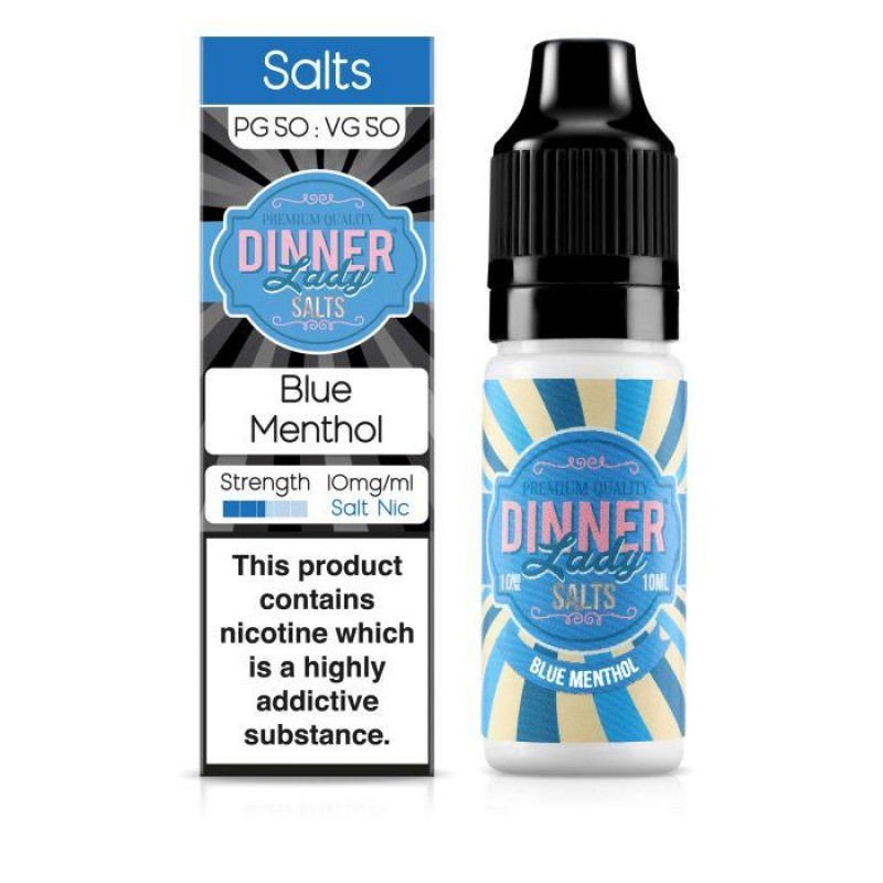 Dinner Lady - Blue Menthol 10ml Salt Nic E-Liquid