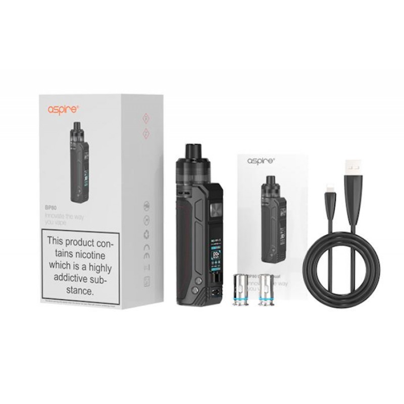 Aspire BP80 Pod Kit - Aspire UK Vape Pod Kit - Free Nicotine E-Liquid