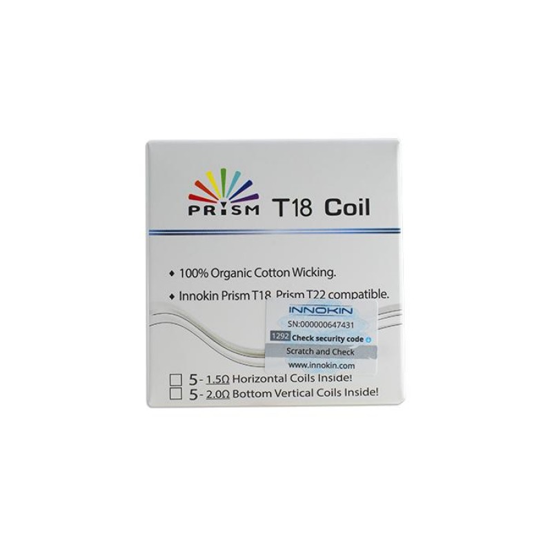 Innokin Prism T-18 Replacement Coils 1.5ohm (5 pack)