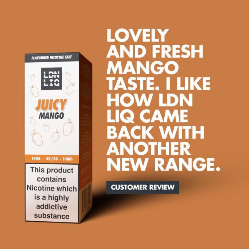 LDN LIQ Nic Salts Juicy Mango 10ml E-Liquid