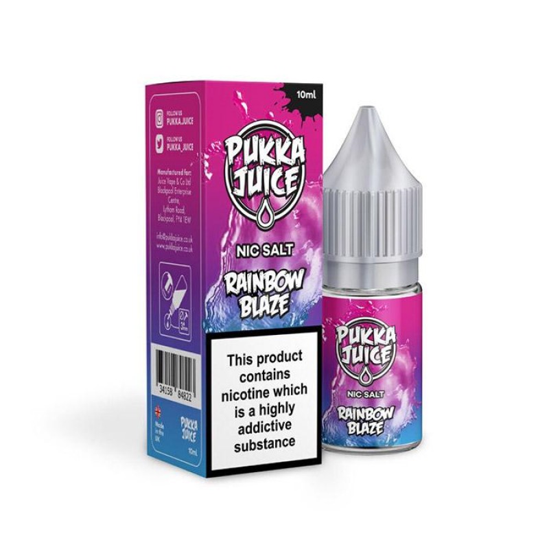 Pukka Juice Rainbow Blaze 10ml Nicotine Salt E-Liq...