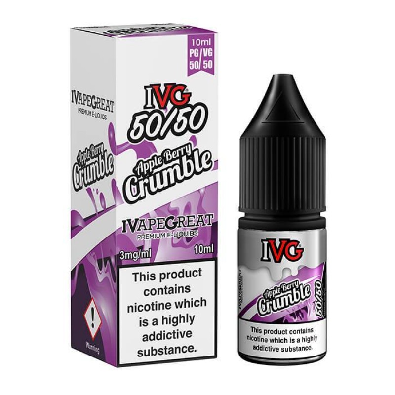 IVG 50/50 Series Apple Berry Crumble 10ml E-Liquid