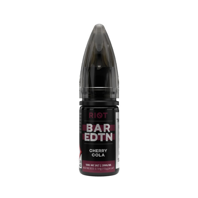 Riot Squad BAR EDTN Cherry Cola 10ml Nic Salt E-Li...