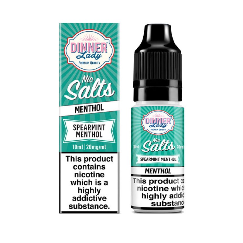 Dinner Lady Spearmint Menthol 10ml Nic Salt E-Liqu...