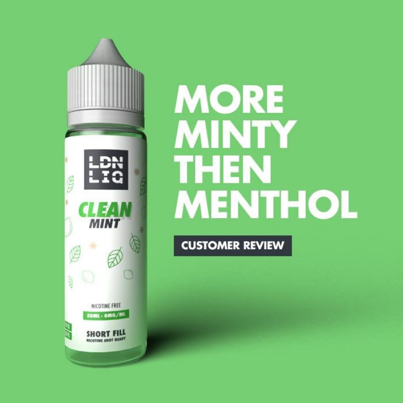 LDN LIQ Clean Mint 50ml Short Fill E-Liquid