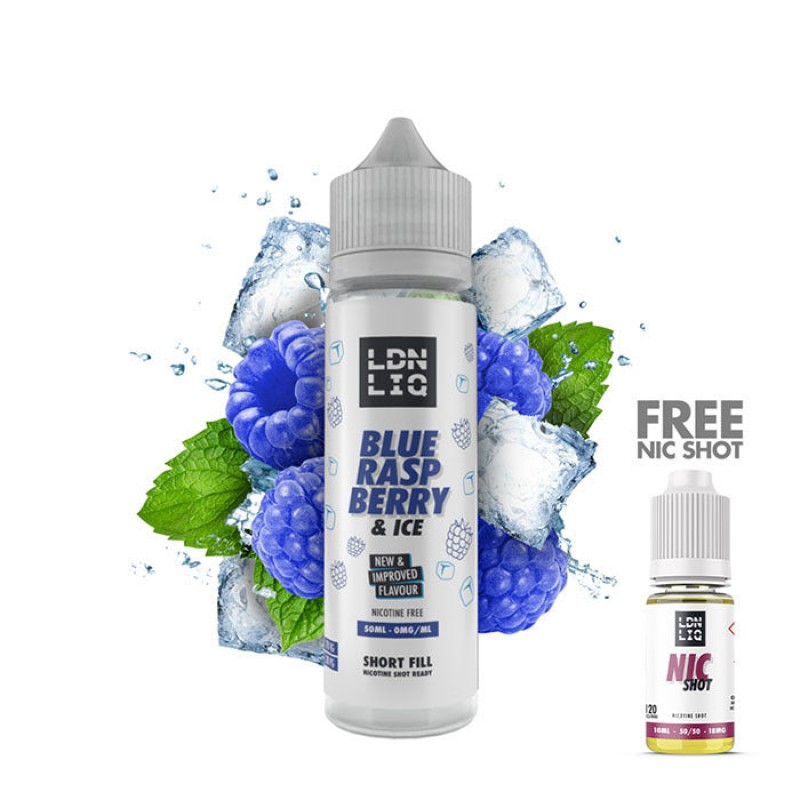 LDN LIQ Blue Raspberry & Ice 50ml Short Fill E...