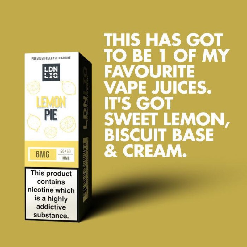 LDN LIQ Lemon Pie | 10ml E-Liquid | Premium Starter E-liquids