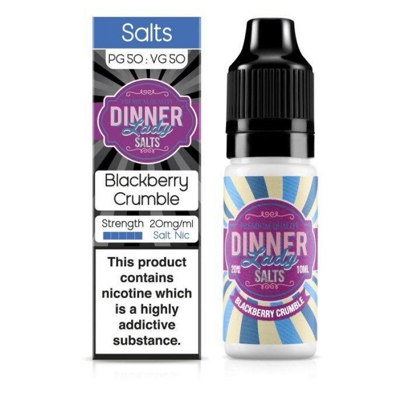 Dinner Lady Blackberry Crumble 10ml Salt Nic E-Liq...