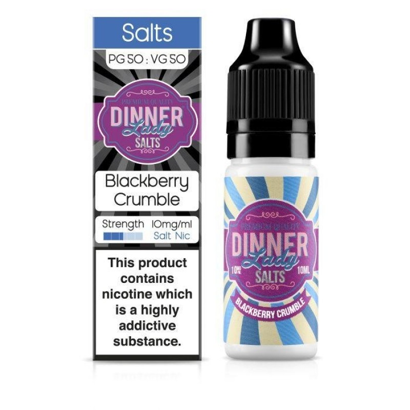 Dinner Lady Blackberry Crumble 10ml Salt Nic E-Liquid