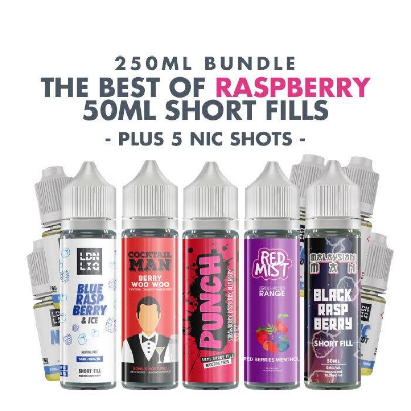 Best of Raspberry E-Liquids Juice Pack - 250ml Bun...