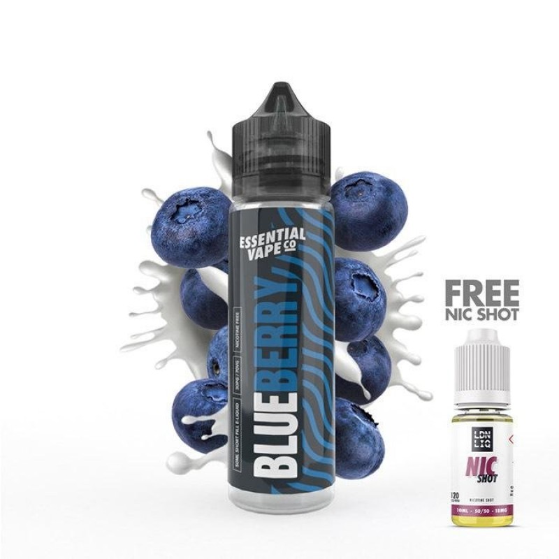 Essential Vape Co Blueberry 50ml Short Fill E-Liqu...